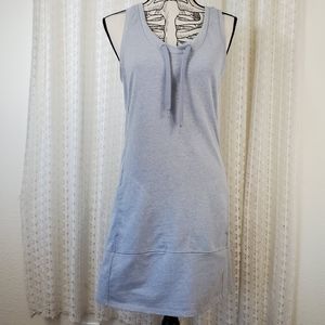 Lucy Daily Practice Casual Jersey Gray Dress with Pockets Size XS